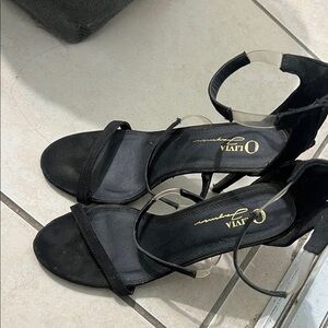 Olivia Jaymes Black Heeled Sandals